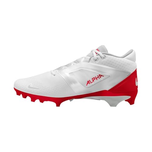 Image of Nike Alpha Menace 4 Elite Football Cleats (FD7036-600, University Red /Team Red /Black /White)