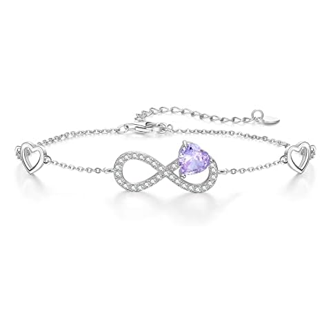 Infinity Heart June Birthstone Bracelet for Women Cover