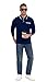 Askdeer Men's Polo Shirts Cotton Long Sleeve Polo T-Shirt Classic Casual Soft Golf Tee Shirts with Pocket Navy Blue