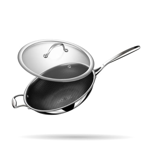 Image of Stahl Artisan Hybrid Deep Frypan 26 cm | Triply Steel with HexaRidge | Stick-Resistant, PFOA-Free | Gas & Induction Friendly