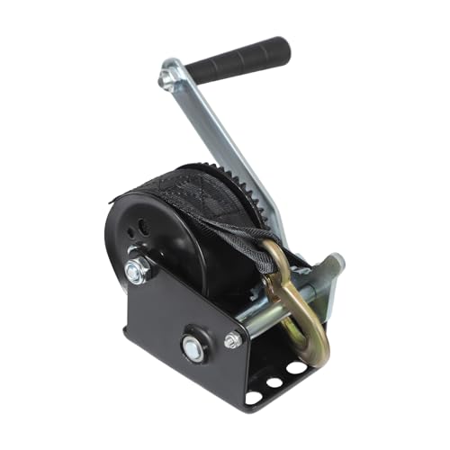Treuil manuel à sangle, Treuil manuel Heavy Duty Treuil de bateau Remorque Treuil manuel pour bateaux, remorques et pickups, capacité de traction maximale 360 kg
