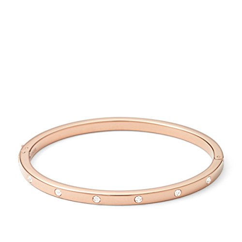 Fossil Pulsera Para Mujer, 6.78 Cm X 5.69 Cm Oro Rosa Pulsera De Acero Inoxidable, JF00843791