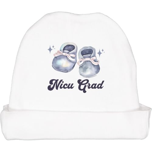 inktastic NICU Grad Baby Booties Cute Baby Beanie Hat Small White 4382e