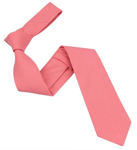 Image of Mens Solid Linen Ties - Slim Pattern Necktie for Men Wedding Groomsmen
