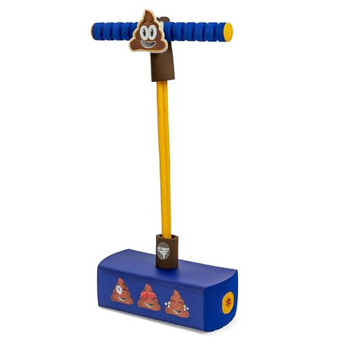 Image of Flybar My First Foam Pogo Jumper for Kids Fun and Safe Pogo Stick for Toddlers, Durable Foam and Bungee Jumper for Ages 3 and up, Supports up to 250lbs, Poop Emoji