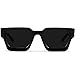 GFUIARA Trendy Square Sunglasses for Men Women Fashion Thick Rectangle Sun Glasses UV Protection Shades Designer Style