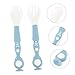 VICASKY 1Set Flexional Spoon Fork Utensils for Self Feeding Safe Easy to Clean Adorable Design for Food Fine Motor Skill Development