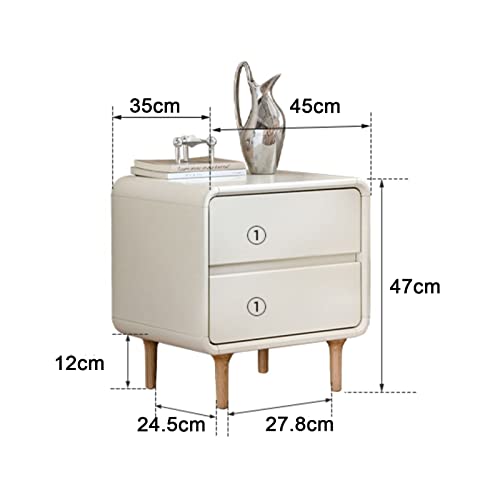 Table de chevet en bois moderne blanche 45x35x47 cm table d'appoint de chambre salon - 3