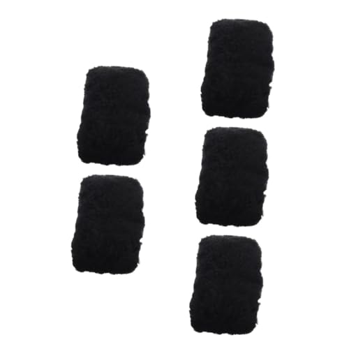 VALICLUD 5 Piezas Cuidado Del Cuero Tuerca De Tornillo Guantes De Pura Lana Tapón De Drenaje De Codo Polea De La Puerta Del Armario Tuerca Suelta Guantes De Zapatos Mezcla De Lana Black