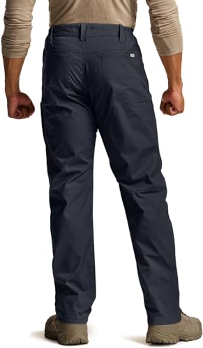 Image of CQR Men's Flex Stretch Tactical Pants, Water Resistant Ripstop Cargo Pants, Lightweight EDC Outdoor Work Hiking Pants