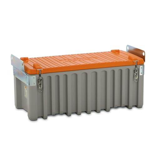Transport- und Pritschenbox CEMbox 250 Polyethylen 250 l L 1240 x B 600 x H 570 mm stapelbar kranbar grau orange