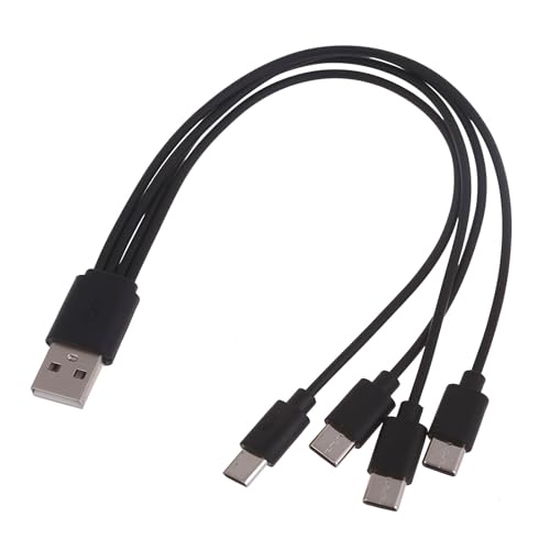 BUBEFSKD Cavo Ricarica Multiplo Universale 2/4 in 1 Porte Multiple Cavo Ricarica Rapido da USB A C con Connettore Tipo C per Telefoni Adattatore per Caricabatterie Multicavo