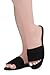 Herstyle Women’s Knit Flat Sandals 2025 – Dressy Casual Slip-On Fashion Sandals with Memory Foam, Square Open Toe Single Band Slides for Summer, Travel & Daily Comfort, BlackKN, Size 5.0, Melvin