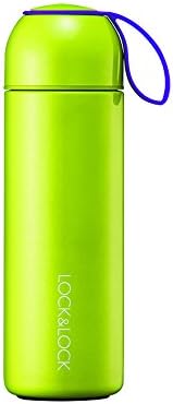 LOCK & LOCK Coffeecup - Taza térmica de viaje de acero inoxidable con aislamiento al vacío, 12.8 onzas, verde