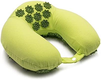 HappyLife Wolf acupressure neck pillow - insomnia and migraine relief pillow- pain relief pillow that is an effective remedy for neck and shoulders pain and stress relief - with a carry bag