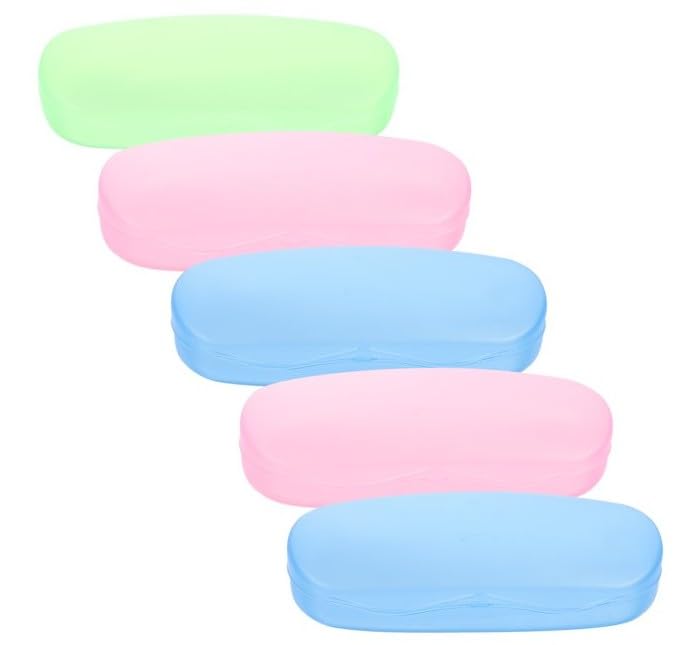 Image of 4Pcs Random Color Plastic Eyeglasses Cases Portable Transparent Sunglasses Box Glasses Protective Case Reading Glasses Box Small in Size,Convenient to Carry,Sunglasses and Eyewear Accessories