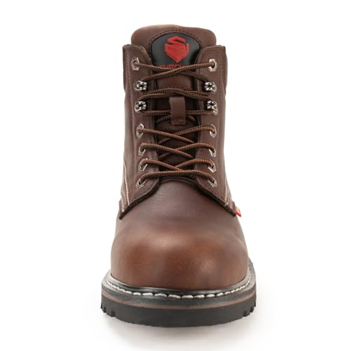 SUREWAY Mens Heavy Duty Soft/Steel Toe Work Boots for Men,Goodyearwelt,Full Grain Leather Working Construction Boot,Slip/Oil/Water Resistant Industrial Safety Shoes4