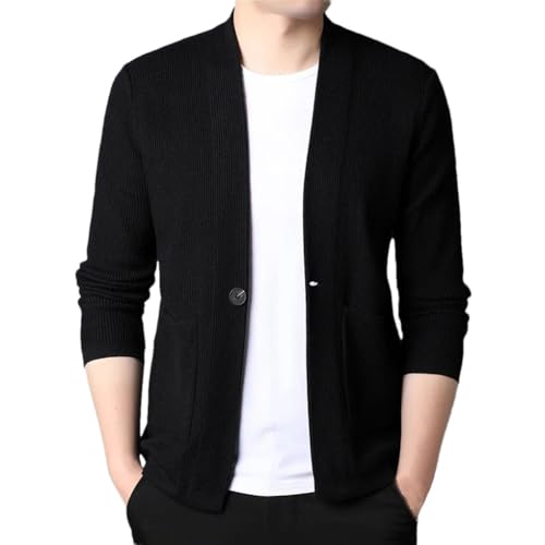 Men's Cardigan Sweater Long Sleeve V-Neck Button Cardigan Casual Sweater