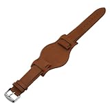 MOKKHNB Vintage Tablett Watch Armband aus Hypoallergenem Leder 20mm für Smartwatches und Herrenuhren Alltag und Büro