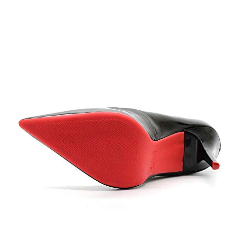 Scarpin Royalz Verniz Sola Vermelha Salto Penélope Preto