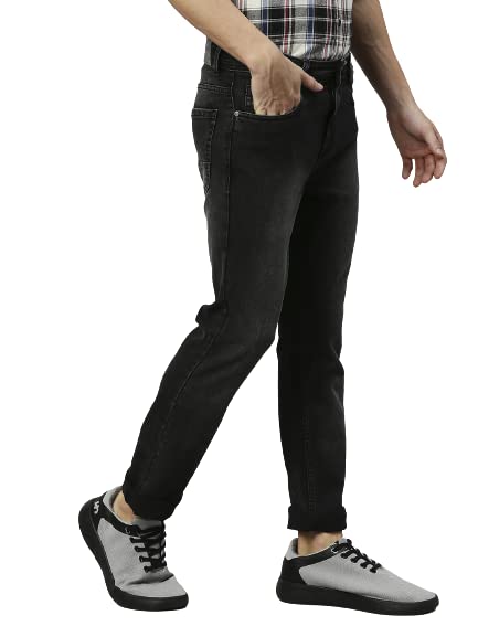 Image of HIGH Star Men Black Jean Slim-Fit Stretchable Jeans