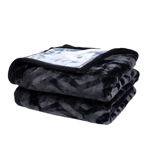 Image of MYTRIDENT Classic Style Me Solid Double Mink Blanket, 4kg, 100% Polyster, Periwinkle