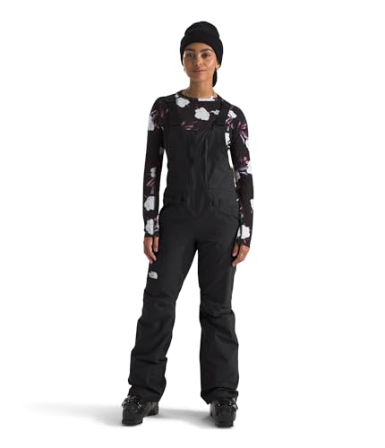 THE NORTH FACE Women's Freedom Bib (Standard & Plus Size) | Waterproof, Built-in Gaiter, Mesh Lined Breathabitlity, TNF Black-NPF, Large Long