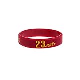 Material: Silicona Xlin No. 23 Cavaliers James Firma Aficionados a los Deportes Edición NBA Pulsera de Silicona de Baloncesto Mano Luminosa Anillo de joyería (Color : Red)