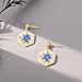 Pressed Flower Earrings | Handmade Earrings Stud | Pressed Forget-Me-Not Flower Earrings | Symbol of Everlasting Love and Memory | Gift for Woman | Diameter 16mm