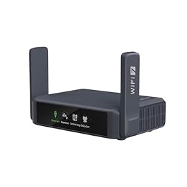 GL.iNet GL-BE3600 (Slate 7) Wi-Fi 7 トラベルルーター 無線LAN ポケットサイズ タッチスクリーン デュアルバンド ギガビット OpenVPN & Wireguard ポータブル ビジネス クルーズ RV 飛行機 ホテル Wi-Fi使用に最適