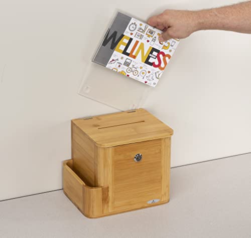 Safco Products 4237Na Bamboo Suggestion Box, Natural, Mahogany #TOP1