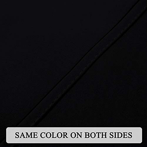 Keqiaosuocai Black Window Valance For Kitchen Bedroom Living Room Basement Rod Pocket Durability Topper Curtain Valence 18 Inch 1 Panel 84Wx18L #TOP4