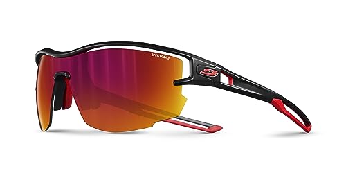 Julbo Aero Lunettes de Soleil Homme, Noir/Rouge, Taille unique