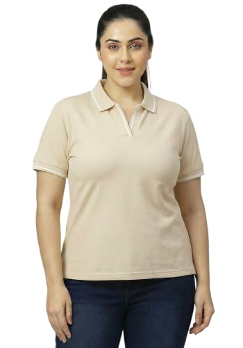 Image of Wear Your Opinion Women's Plus Size Tipped Collar Neck Polo Tshirt