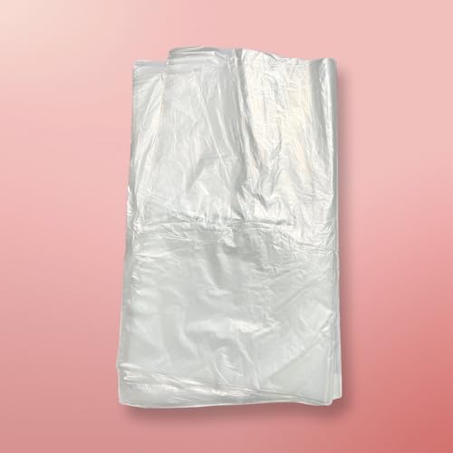 Image of LDPE Bags Large-30 x 50 Inches virgin Plastic Thick Grade polyethylene bag | Food Grade for packing bulk foodstuff | Multipurpose for Packing and Storing Pouches | Transparent Pack of 15