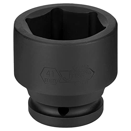 Image of JETECH 3 /4 inch Drive 41mm Standard Impact Socket, 6-Point Metric Impact Socket, Heat-Treated Chrome Molybdenum (Cr-Mo) Alloy Steel, Heavy-Duty for Industrial & Truck Applications