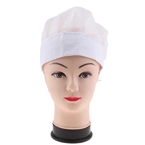 EXPORA Kitchen Chef Working Hat For Male/Female Adult Cooking Cap White Net