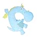 Garneck, 1 cuscino a forma di U a forma di simpatico drago blu, morbido cuscino per il collo, per ufficio, casa, viaggio