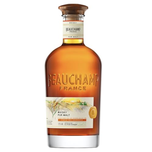 BEAUCHAMP - Whisky Puro De Malt - Whisky Francés - Originen Francia - 46% De Alcohol - Botella 700 ml