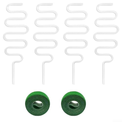 Confezione da 6 graticci in metallo per piccole piante in vaso, paletti per piante rampicanti e fermatende verdi, supporto verticale per l'addestramento delle piante d'appartamento, palo di muschio