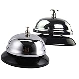 ノーブランド品 2個 伝菜ベル 卓上サービスベル メタル製 呼び鈴 飲食店 キッチン ホテル対応 多用途 軽量 小型 手軽に清掃可能