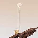 Bisque Series Fan Highlighter Brush to Enhance Glow on Cheekbones Nose Painted Birch Handle with Soft Nylon Bristles MJ904