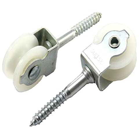 5 Umlenkrollen/Vogelrollen/Seilrollen mit Holzgewinde 30mm Cover