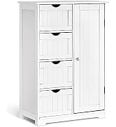 Ivinta Bathroom Cabinet Storage Cabinet, Small Entryway Cabinet Organizers with 4 Drawers &amp; 1 Doo...