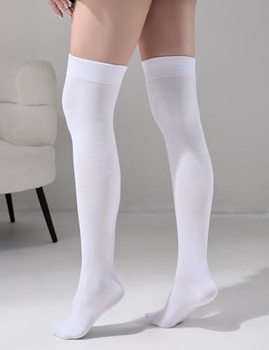 TOCONFFON Women's Over The Knee High Socks - Thigh High Cotton Socks 120D Medium Thick for Daily Wear, Cosplay2