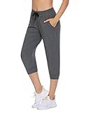 Bündchen & Gummiband - Die Capri Trainingshose für damen ist bequem durch den GummiBund, Kordelzug und die Bündchen am Bein.Und kann nichts verrutschen.