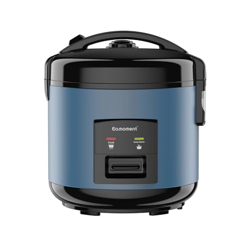 Eamoment Reiskocher, Dampfgarer mit Keramikbeschichtung, blau,1L