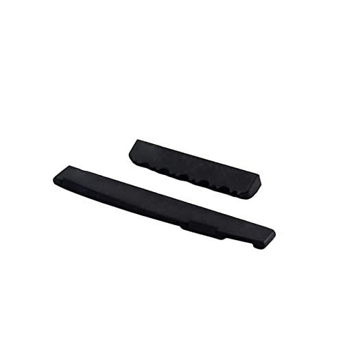 VICASKY Bone Saddle and Nut Kit Upper and Lower Pillows for Acoustic Guitar Black Guitar Nut Replacement Enhance Sound Quality Gl703