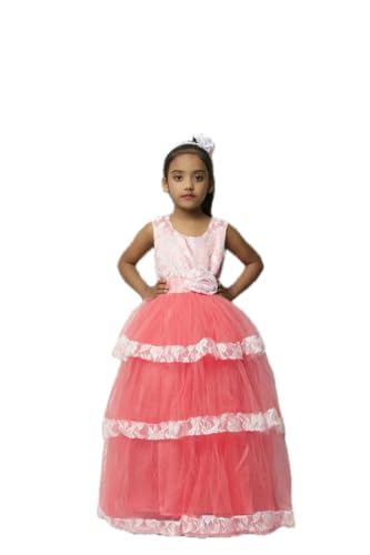 Image of Ripening Baby Girls Flower Net Multicolor Maxi Dress