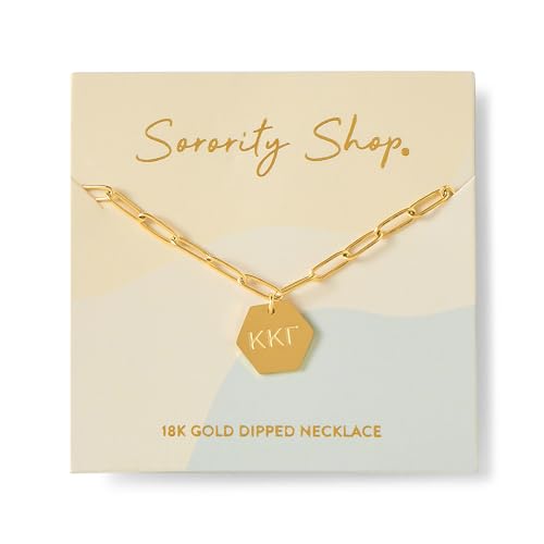 Kappa Kappa Gamma 18K Gold Plated Sorority Paperclip Necklace - KKG Gifts for Women2